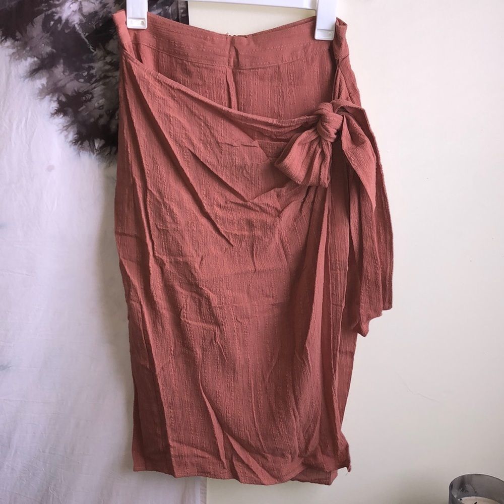 Hallelu Peach Wrap Skirt